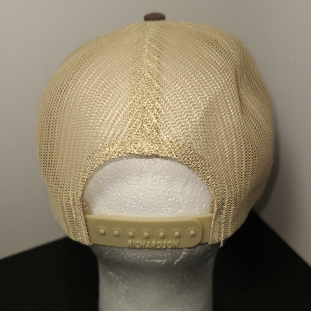 Elk Antlers Embroidered Baseball Cap Adult Strapback Brown Tan Snapback Trucker - Picture 4 of 8